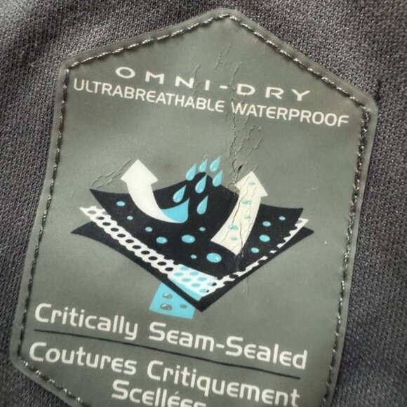 Columbia Grey Pattern Design Spring Fall Lined Waterproof Breathable Jacket Coat - Picture 11 of 12